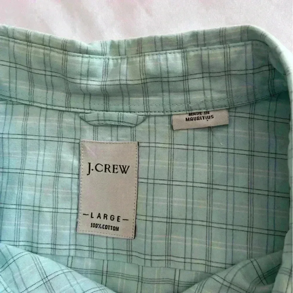 Vintage j.Crew Men's‎ 100% Cotton Long Sleeve Button Up Shirt Size Large